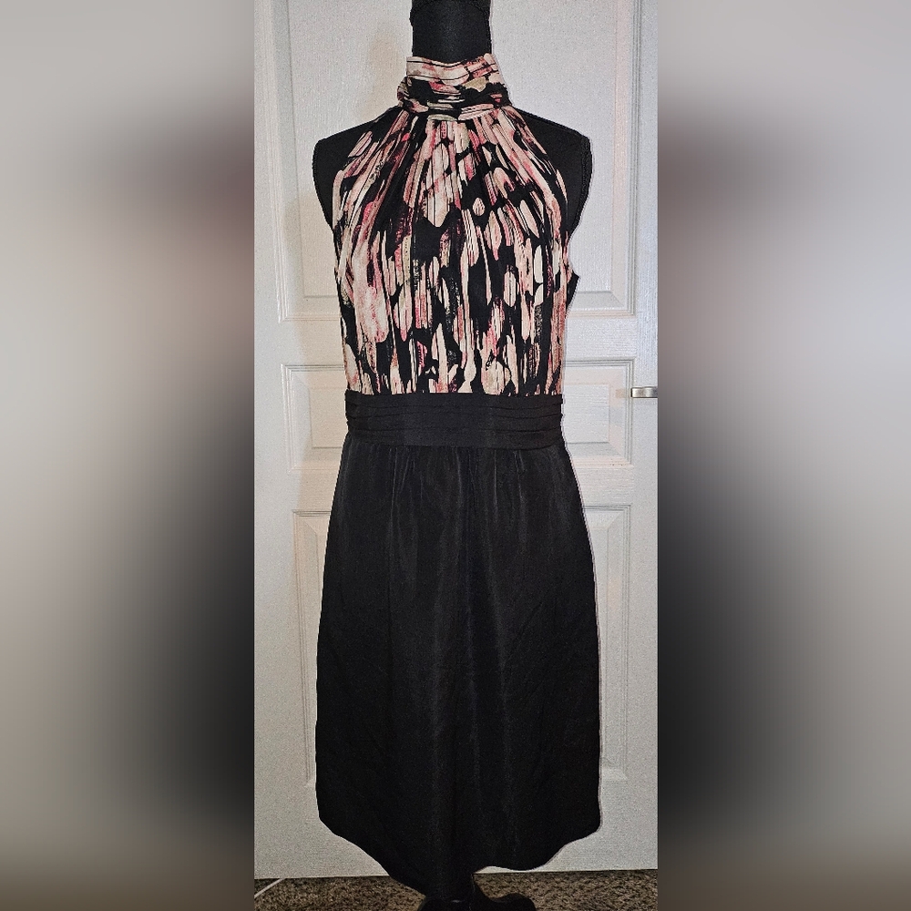 The Limited Black and Pink Midi Dress